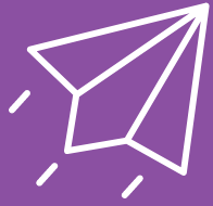 graphic icon of a paper airplane in flight