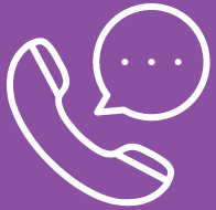 graphic icon of a telephone